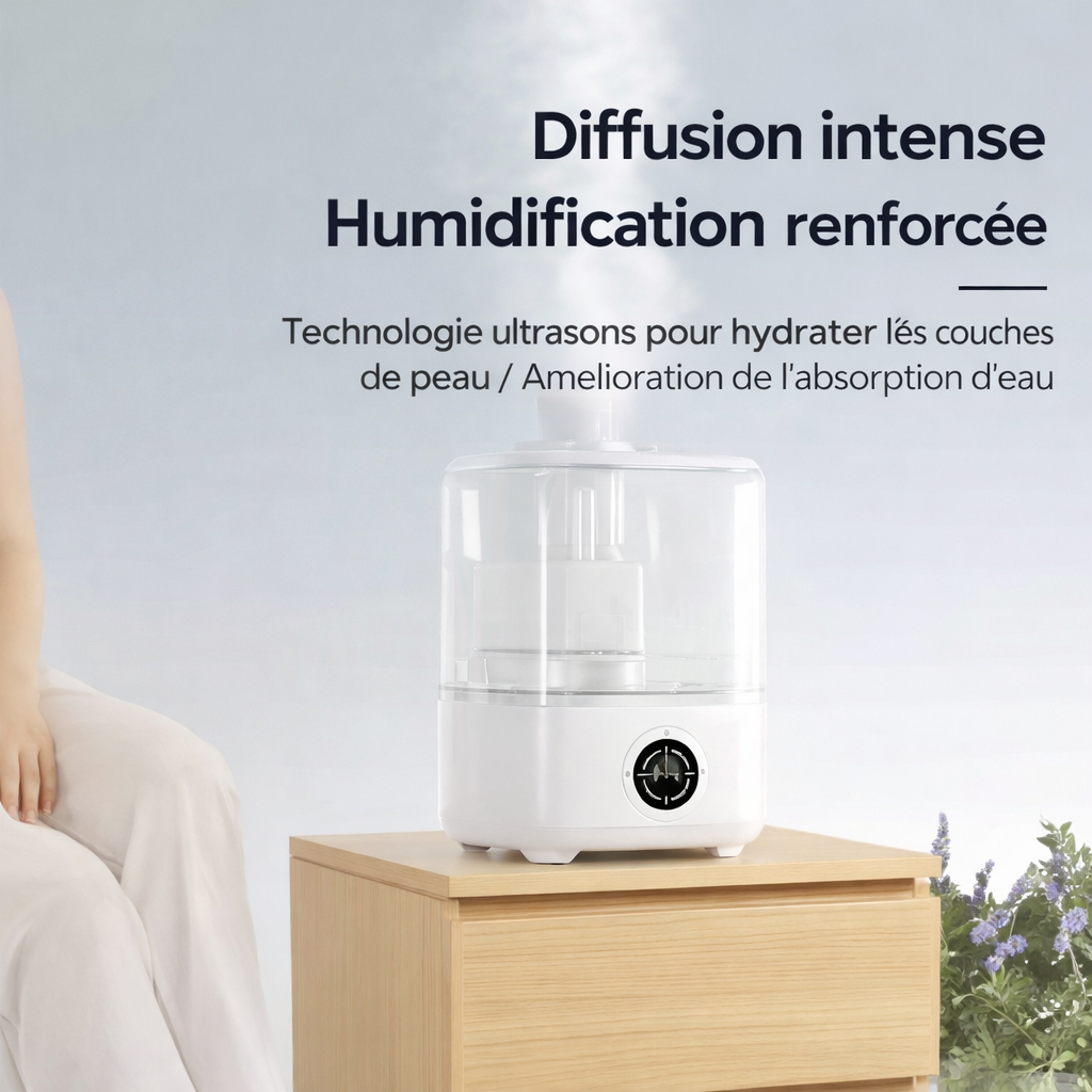 Humidificateur ultra-silencieux grande capacité - 5 litres