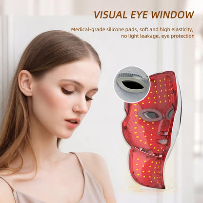 Masque LED de Photothérapie 7 Couleurs – Soin Visage & Cou Anti-Âge