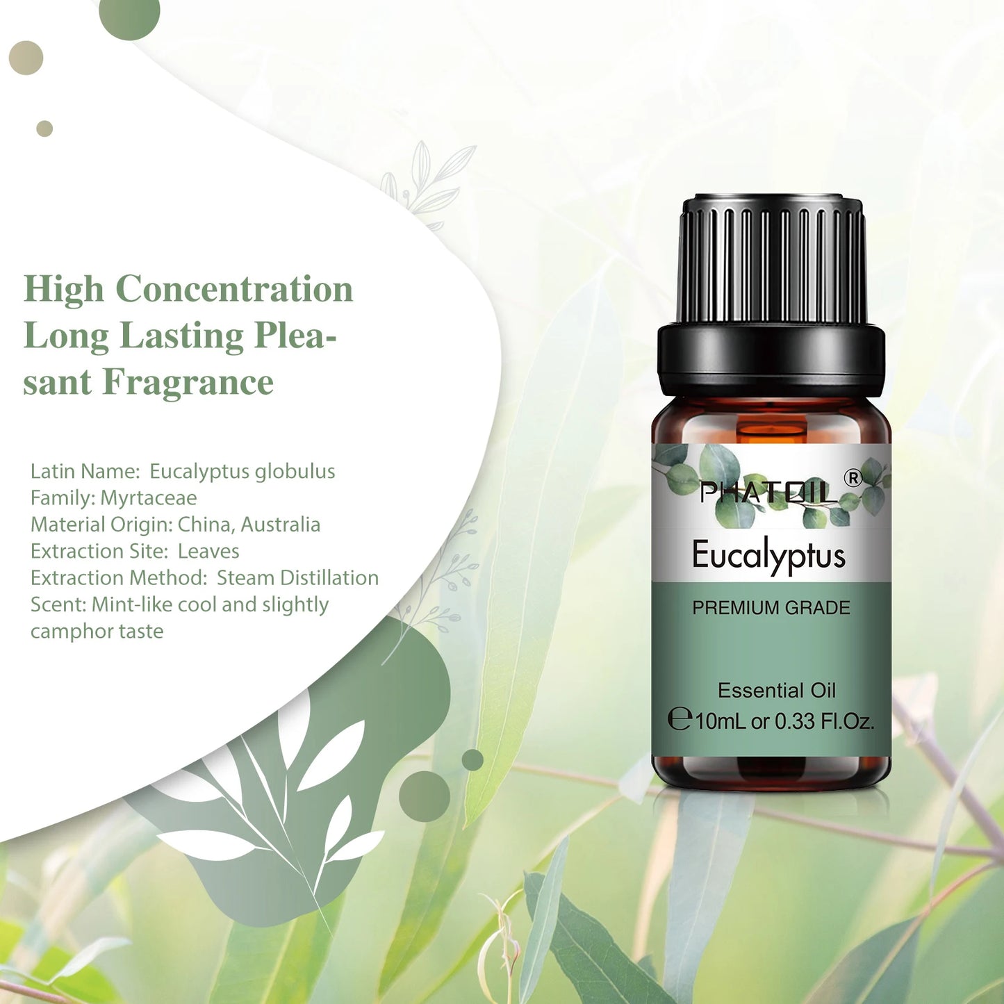 Huile Essentielle 100% Naturelle 10ml – Aromathérapie & Diffuseur