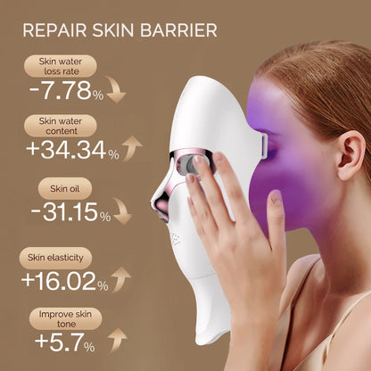 Masque LED de Photothérapie 7 Couleurs – Soin Visage & Cou Anti-Âge